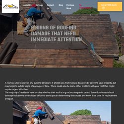 8 Signs Of Roofing Damage That Need Immediate Attention