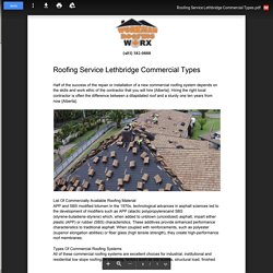 Roofing Service Lethbridge Commercial Types.pdf
