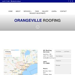 #1 Orangeville Roofing □