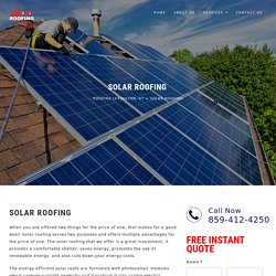 Solar Roofing Services - Roofing Lexington, KY