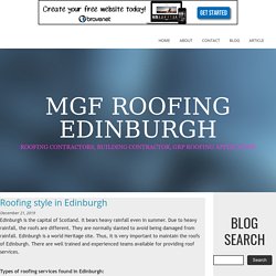 Roofing style in Edinburgh