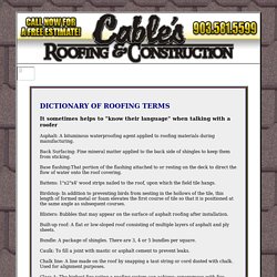 Roofing Terms