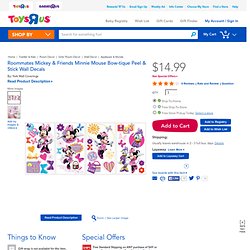 Roommates Mickey & Friends Minnie Mouse Bow-tique Peel & Stick Wall Decals - York Wall Coverings