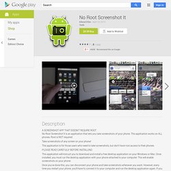 No Root Screenshot It - Android Market