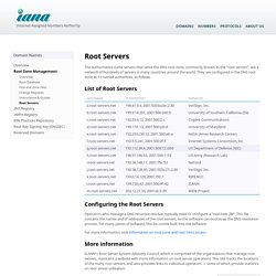 IANA — Root Servers