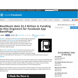 RootMusic Nets $2.3 Million in Funding to Hire Engineers for Facebook App BandPage