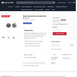 Roots Vibromini Horn Set (Set Of 2) - Carorbis.com