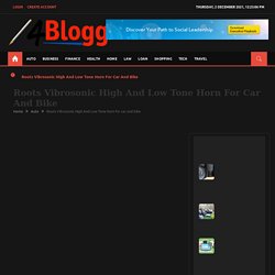 Roots Vibrosonic High And Low Tone Horn for car and bike