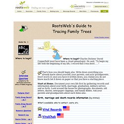 s Guide to Tracing Family Trees
