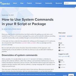 How to Use System Commands in your R Script or Package
