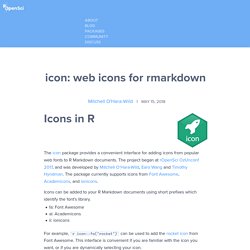icon: web icons for rmarkdown