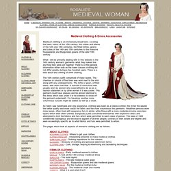 Rosalie's Medieval Woman - Clothes and Accessories