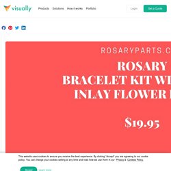 ROSARY BRACELET KIT WITH WITH INLAY FLOWER BEADS