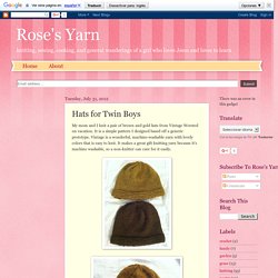 Hats for Twin Boys