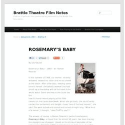 Brattle Theatre Film Notes
