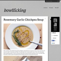 Rosemary Garlic Chickpea Soup