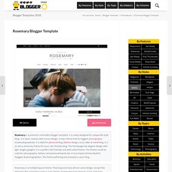 Rosemary Blogger Template Free Download