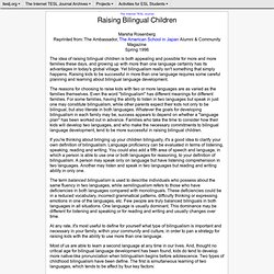 Rosenberg-Raising Bilingual Children