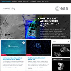 Rosetta - ESA's comet chaser