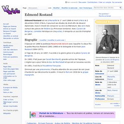 Edmond Rostand - Vikidia, l’encyclopédie des 8-13 ans