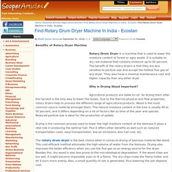 Best Rotary Drum Dryer Machine In India - Ecostan