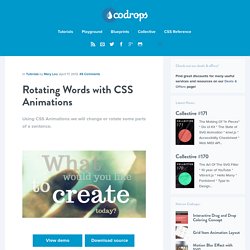 Rotating Words with CSS Animations