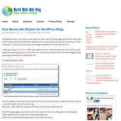 Banner ad rotator plugin for wordpress - Max Banner Ads