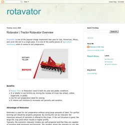 Tractor Rotavator Overview