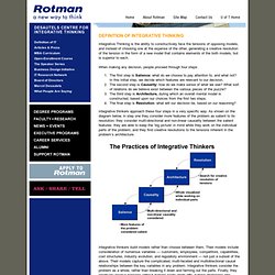 Rotman Integrative Thinking