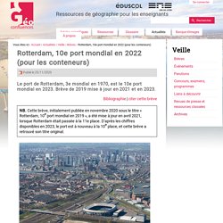 Rotterdam, 10e port mondial en 2019