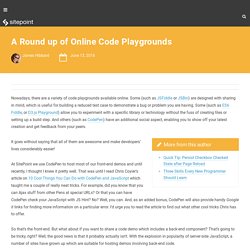 A Round up of Online Code Playgrounds