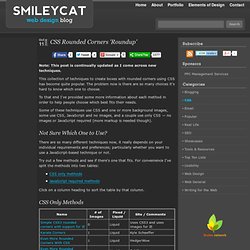 CSS Rounded Corners 'Roundup'