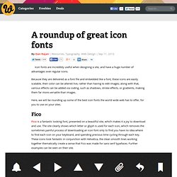 A roundup of great icon fonts