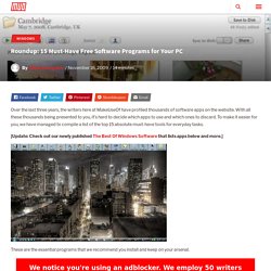 Roundup: 15 Must-Have Free Software Programs for Your PC