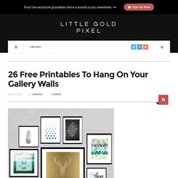 Roundup: Free Printables for Gallery Walls