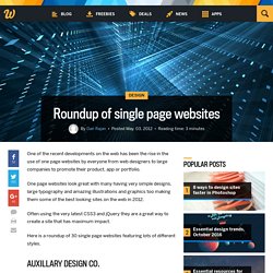Roundup of single page websites