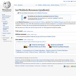 Loi Waldeck-Rousseau (syndicats)
