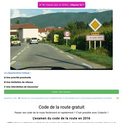Code de la Route Gratuit - Les Pièges de l'Examen 2016