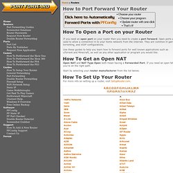 Port Forwarding Guides Listed by Manufacturer and Model
