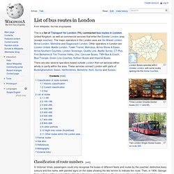List of bus routes in London