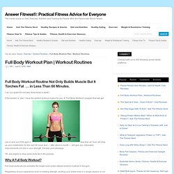 Workout Routines from Answer Fitness®