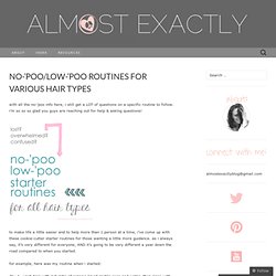 no-’poo/low-’poo routines for various hair types