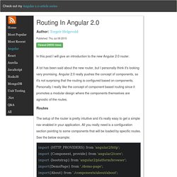 Routing in Angular 2.0