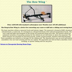 Rowing Shells and Accessories from Chesapeake Rowing - The Row Wing