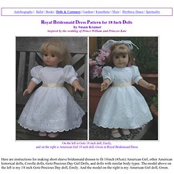 Royal Bridesmaid Dress Pattern for 18 Inch Dolls