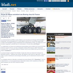 Royal Air Maroc entretient ses Boeing chez Air France
