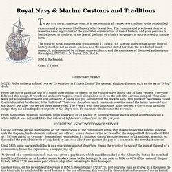 Royal Navy Customs and Traditions