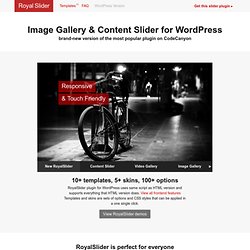 RoyalSlider for WordPress - Touch-Based Image and Content Slider