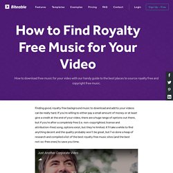 How to Find Royalty Free Music for Your Video - Biteable