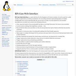 RPi-Cam-Web-Interface - eLinux.org